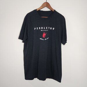 Pendleton Whiskey Mens XL Dark Gray Short Sleeve Shirt Oregon Rip City